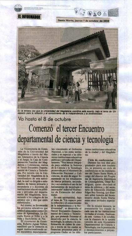 /extension/museos/FreePress/Comenzó el tercer Encuentro departamental de ciencia y tecnología.JPG